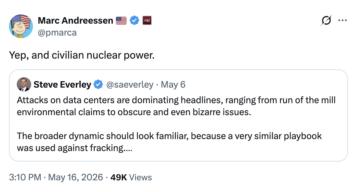 Andreessen quote-tweeting Steve Everley